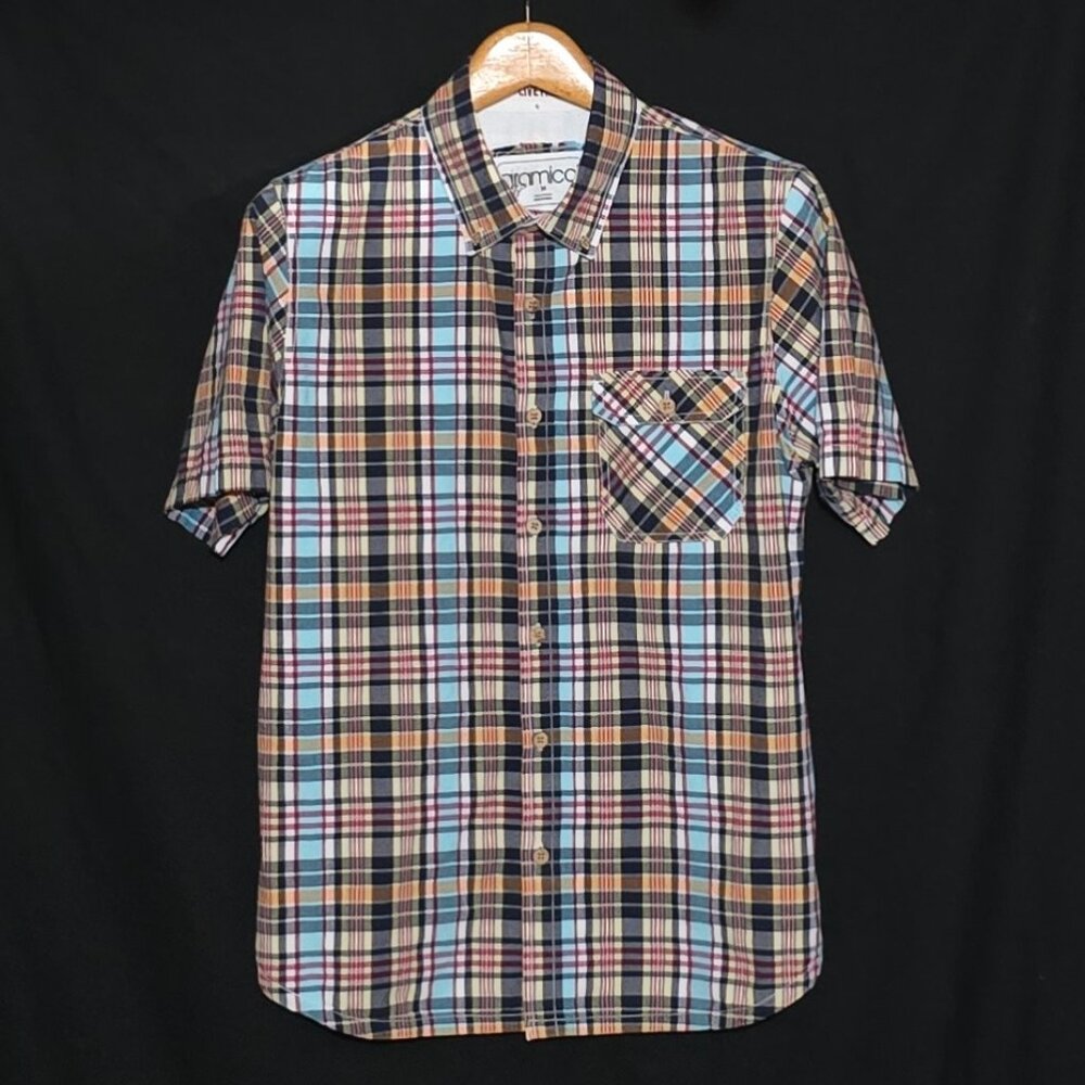 Gramicci Men's 100% Cotton Wood Buttons SS BF Shirt - Multi Plaid - Sz M*